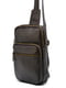 Міні-рюкзак на одну шлейку коричневий | 6265467