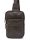 Міні-рюкзак на одну шлейку коричневий | 6265467 | фото 2