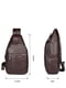 Рюкзак на одне плече коричневий | 6265508 | фото 5