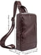 Рюкзак на одне плече темно-коричневий | 6265619 | фото 6