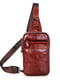Мини-рюкзак на одну шлейку коричневый | 6265710 | фото 2