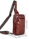 Мини-рюкзак на одну шлейку коричневый | 6265710 | фото 3