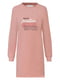 Платье розовое с принтом и флисовым начесом | 6270261 | фото 2