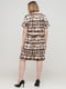 Сукня коричнева з абстрактним принтом | 6270602 | фото 2