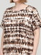 Сукня коричнева з абстрактним принтом | 6270602 | фото 3