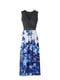 Платье черно-синее с цветочным принтом | 6270644 | фото 2