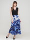 Сукня чорно-синя з квітковим принтом | 6270644 | фото 3
