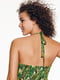 Платье А-силуэта зеленое с принтом | 6270772 | фото 3