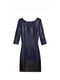 Платье-футляр черно-синее с анималистическим принтом | 6270826 | фото 2