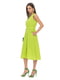 Платье А-силуэта салатового цвета | 6272520 | фото 2