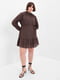 Сукня А-силуету коричнева | 6272605 | фото 2