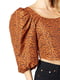 Блуза коричнева в принт | 6273116 | фото 4