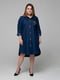 Платье-рубашка синее джинсовое | 6271657 | фото 2