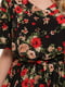 Сукня А-силуету чорна з квітковим принтом | 6271670 | фото 5