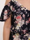 Сукня А-силуету темно-синя з квітковим принтом | 6271668 | фото 5
