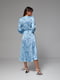 Платье А-силуэта голубое с принтом | 6269945 | фото 2