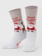 Шкарпетки біло-бежеві з малюнком | 6275587 | фото 3