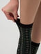 Шкарпетки чорно-зелені з візерунком | 6275685 | фото 5