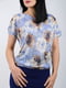 Блуза блакитна з візерунком | 6269484 | фото 7