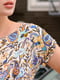 Блуза бежева візерунок турецький огірок | 6269518 | фото 7