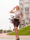 Блуза серая цветочный принт | 6269712 | фото 6