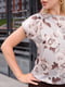Блуза серая цветочный принт | 6269712 | фото 8