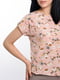 Блуза розовая цветочный узор | 6269719 | фото 8