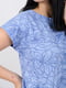 Блуза блакитний квітковий візерунок | 6269733 | фото 8