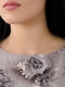 Блуза серая цветочный принт | 6269713 | фото 7