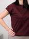 Блуза бордовая цветочный узор | 6269736 | фото 7