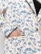 Жакет бело-синий с цветочным принтом | 6276154 | фото 3