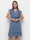 Платье А-силуэта синее в принт | 6276282 | фото 3