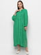 Платье А-силуэта зеленое в принт | 6276286 | фото 2