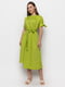 Платье А-силуэта зеленое | 6276299 | фото 2