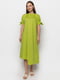 Платье А-силуэта зеленое | 6276299 | фото 3