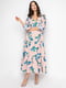 Сукня А-силуету молочного кольору в принт | 6276306 | фото 3