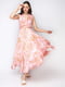 Сукня А-силуету рожева в принт | 6276313 | фото 2