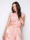 Сукня А-силуету рожева в принт | 6276313 | фото 3