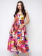 Сукня А-силуету різнокольорова в принт | 6276321 | фото 3
