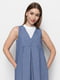 Платье А-силуэта  синее | 6276387 | фото 3