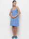 Платье А-силуэта синее в принт | 6276422 | фото 3