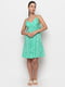 Сукня А-силуету зелена в принт | 6276423 | фото 2