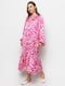 Платье А-силуэта розовое в принт | 6276425 | фото 2