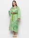 Сукня А-силуету зелена в принт | 6276436 | фото 3