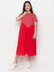 Сукня-футболка червона в смужку | 6276500 | фото 2