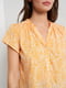 Блуза помаранчевого кольору в принт | 6279689 | фото 4