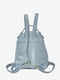 Рюкзак кожаный серо-голубой | 6279923 | фото 3