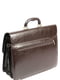 Чоловічий портфель з екошкіри 3 відділи, Jurom Польща 0-33-112 коричневий | 6276577 | фото 5