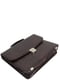 Невеликий чоловічий портфель із еко шкіри Exclusive, Україна коричневий | 6277802 | фото 4