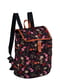 Рюкзак черный с цветочным принтом 18L | 6278107